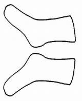 Socks Template Coloring Sock Outline Colouring Pages Clipart Printable Cliparts Aid Band Templates Pair Chef Hat Dinosaur Footprint Clip Gif sketch template