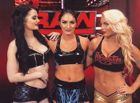 paige sonya deville and mandy rose backstage of monday night raw after sonya deville defeat sasha