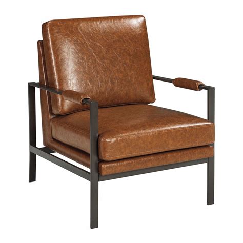 Brown Faux Leather Accent Chair A3000029 Lifestyle Furniture The