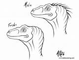 Raptor Jurassic Pages Coloring Sketches Template Kids Printable sketch template