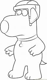 Brian Griffin Coloring Helmet Wearing Pages Coloringpages101 Getcolorings Color sketch template