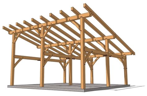 shed roof outbuilding timber frame hq