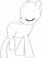 Base Pony Mlp Little Eyes Deviantart Template Coloring Pages Sketch sketch template