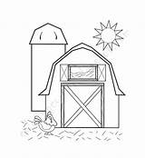 Barn Coloring Pages Drawing Barns Simple Printable Getdrawings Red sketch template