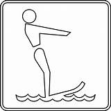 Water Ski Skiing Clipart Outline Clip Etc Indicates Permitted Nearby Sign Small Large Usf Rw Edu sketch template
