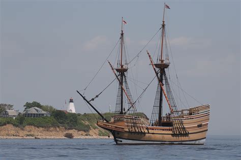 partially restored mayflower ii returns  plymouth  boston globe