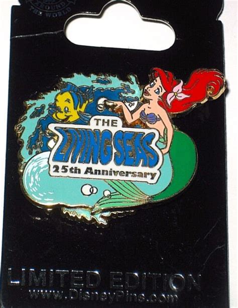 Le Disney Pin Little Mermaid Ariel 25th Anniversary Under Living Seas