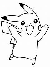 Thunderbolt Pikachu Drawing Getdrawings sketch template