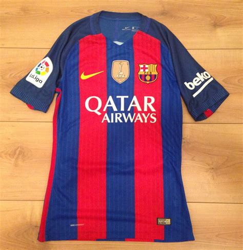 barcelona home football shirt   sponsored  qatar airways