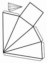 Piramide Armar Geometricas Recortar Triangular Cuadrada Geométricas Montar Geometricos Cuerpos sketch template