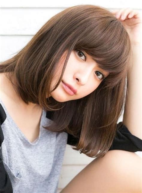 48 korean hairstyle with bangs for round face great ideas in 2020
