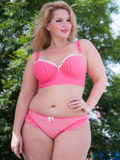 elly mayday pink polka dot curvy plus size lingerie