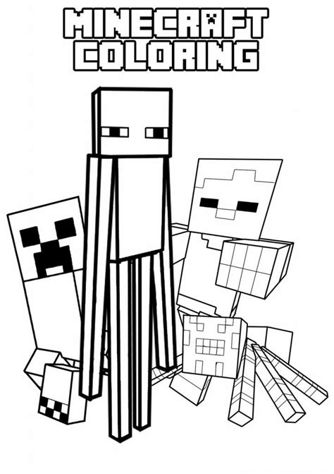 minecraft colouring pages coloring home