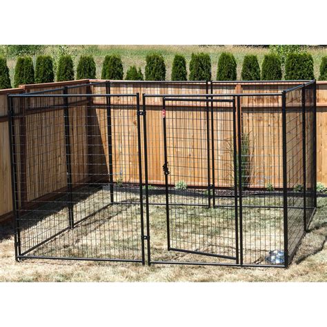 lucky dog large modular welded wire indoor outdoor dog kennel      feet  ebay