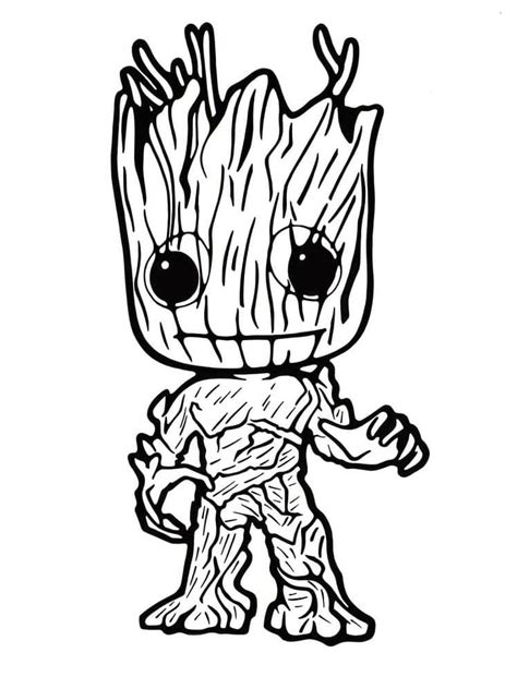 baby groot coloring page  print  color
