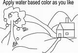 Scenery Coloring Kids Printable Pages Nature Print Pdf Beautiful Drawings Open  22kb 206px Studyvillage Attachments sketch template