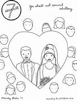 Commandment Adultery Commit Commandments Sixth Ministry Promises Seventh sketch template