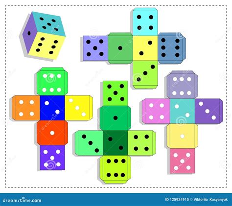 dice  board game template stock vector illustration  object