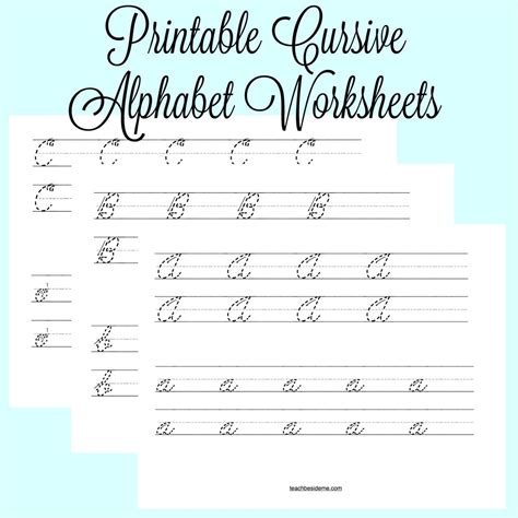 cursive alphabet tracing alphabetworksheetsfreecom
