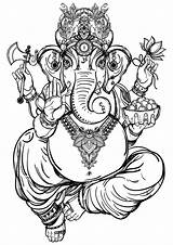 Coloring Pages Ganesha Print Wonder sketch template