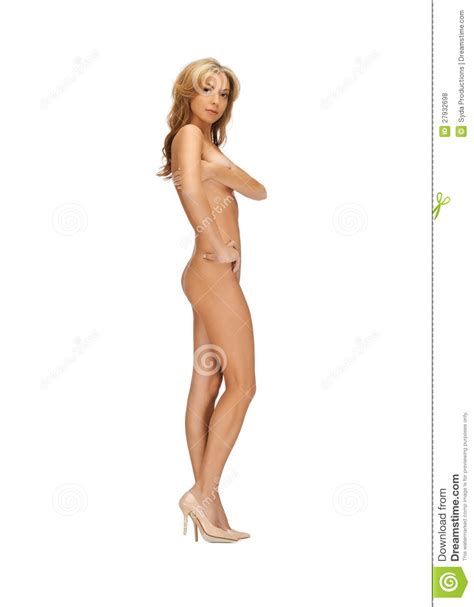 Healthy Naked Woman On High Heels Royalty Free Stock