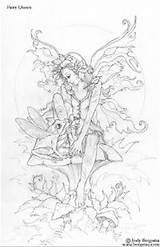 Coloring Pages Fairy Adults Mermaid Book Printable Adult Sheets Realistic Print Jody Bergsma Amy Brown Colouring Color Doodle Voor Kleuren sketch template