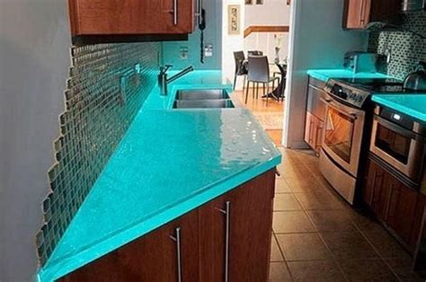 modern glass kitchen countertop ideas latest trends  decorating kitchens
