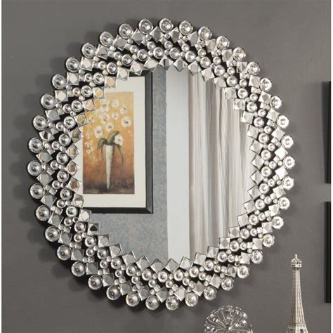 round crystal wall mirror with images crystal wall mirror wall
