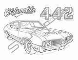 Coloring 1970 Olds Printable Adult sketch template