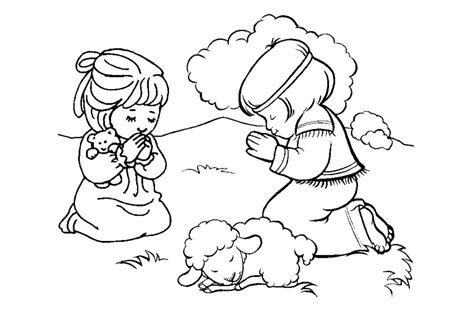 children praying coloring page encouraging spiritual reflection
