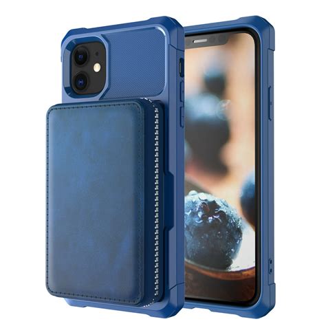 iphone  mini wallet case dteck leather wallet case  credit card holder slot wallet zipper