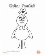 Gabba Yo Coloring Pages Foofa Color Muno Printable Party Nick Jr Nickjr sketch template