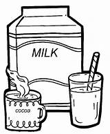 Coloring Food Pages Kids Drinks Milk Drink Printable Color Carton Book Sheets Colouring Cute Sheet Healthy Print Jug Nature Cocoa sketch template