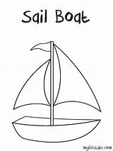 Coloring Sails Sailboat 88kb sketch template