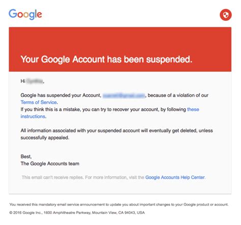 google account  suspended   gmail bounce  emails