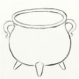 Cauldron Draw Drawing Halloween Drawings Easy Witch Feltmagnet Doodle Start sketch template