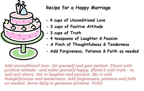 recipe for a happy marriage ingredients for a good marriage