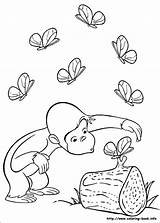 Coloring George Curious Pages Kids Cute Monkey Related Posts sketch template