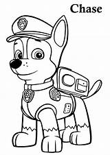 Paw Patrol Coloring Pages Chase Printable Pdf Color Print sketch template