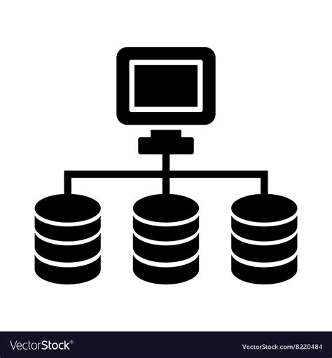 dataset  network icon royalty  vector image
