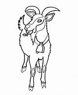 Coloring Goat Pages Herd Goats Animals Wild Ram Kids Color Cliparts Clip Animal Draw Clipart Activity Cows Colouring Library Head sketch template