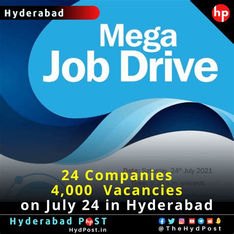 mega job drive  companies  vacancies  july   hyderabad hyderabad post
