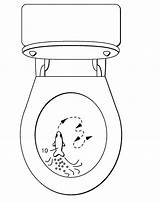 Toilet Drawing Bowl Bathroom Clipart Side Getdrawings sketch template