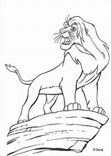 Coloring Simba Mufasa sketch template