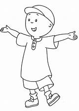 Coloring Caillou sketch template