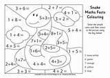 Snake Facts Colouring Maths Pages Activity Year sketch template