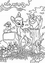 Bambi Coloring Pages Disney Kids Friends Printable Sheets 4kids Walt Colouring Color Adult Book Visit Print Number Disneyclips sketch template