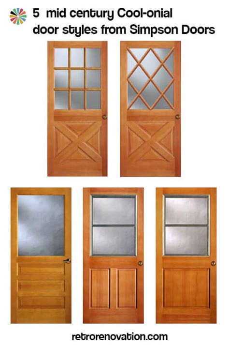 colonial style front doors  mid century houses  styles  today retro renovation