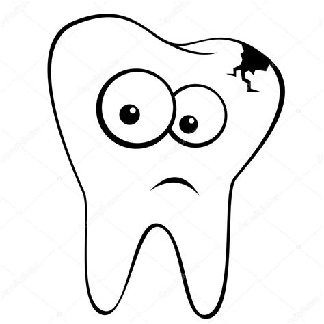 sad tooth coloring page coloring pages