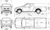 L200 Mitsubishi Cab Club Pickup 2008 Blueprints Car Truck Crew Strada Hilux Blueprint Toyota Model Vector Isuzu Vehicle Templates Paper sketch template
